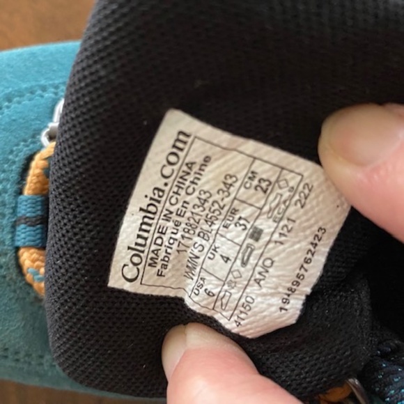 Columbia Newton Ridge Plus US 6 Waterproof Amped hiking shoes teal green - Picture 7 of 16